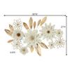 Touch of Class Blooming Assemblage Dimensional Metal Floral Wall Art Sculpture Ivory/Gold 39 in wide x 3.5 in deep x 27 in high view 3