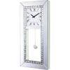 Acme Lotus Wall Clock in Mirrored & Faux Crystal Diamonds view 2