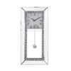 Acme Lotus Wall Clock in Mirrored & Faux Crystal Diamonds view 3
