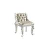 Acme Furniture PU Upholstered Vanity Stool, Beige/Antique White view 1