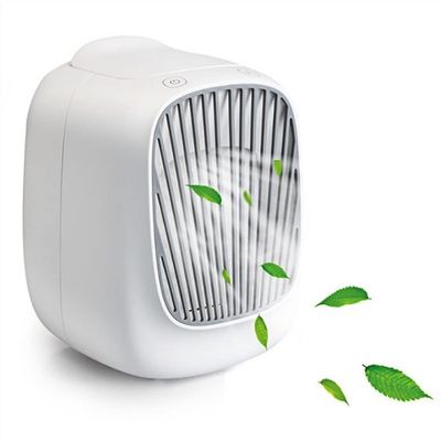 SMSOM Portable Air Conditioner, Personal Mini Air Conditioner Fan, Quiet Desktop Cooler Humidifier for Room/Office/Camping