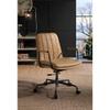 Acme Eclarn Leather Adjustable Height Swivel Office Chair in Brown view 2