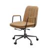 Acme Eclarn Leather Adjustable Height Swivel Office Chair in Brown view 4