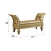 Acme Seville Bench in Synthetic Leather & Gold view 3
