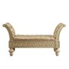 Acme Seville Bench in Synthetic Leather & Gold view 4