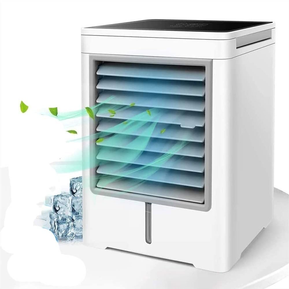 SMSOM Portable Air Conditioner Fan, Mini Evaporative Cooler, Personal Air Cooler, Quiet Desktop Fan for Home Office Travel