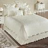Touch of Class Vienna Oversized Light Cream Woven Matelasse Scroll Bedding Queen Coverlet Set view 2