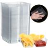 Vesici 300 Pcs 12oz Nacho Trays Disposable 2 Compartment Food Snack Tray Concession Stand Supplies Movie Night Clear Plastic Cheese Dip and Chip Holder for Candy School view 2