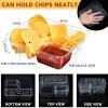 Vesici 300 Pcs 12oz Nacho Trays Disposable 2 Compartment Food Snack Tray Concession Stand Supplies Movie Night Clear Plastic Cheese Dip and Chip Holder for Candy School view 3