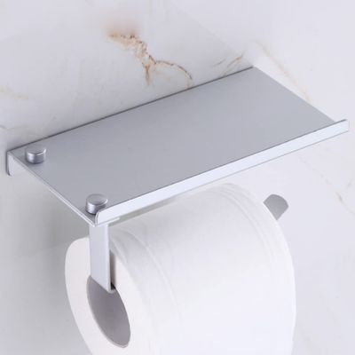 Aluminium Toilet Paper Rack Roll Paper Holder Waterproof Phone Holder Wall Mounted Punch Free Bath Soap Towel Shelf,Silver,China