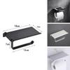 Aluminium Toilet Paper Rack Roll Paper Holder Waterproof Phone Holder Wall Mounted Punch Free Bath Soap Towel Shelf,Silver,China view 2
