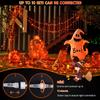 JMEXSUSS 2 Pack 100 LED Orange Halloween Lights Outdoor, 33ft Connectable Orange String Lights for Halloween Indoor with 8 Modes, Clear Wire Fall Lights Plug in for Thanksgiving Christmas Decorations view 4