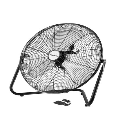 Pelonis Fan 20 Inch Floor Fan | Heavy Duty All Metal High Velocity Floor Fan with 3-Speeds| Adjustable Tilting Head | Quickmount Bracket for Home, Industrial, and Commercial Use