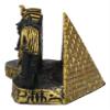 Ebros Gift Black and Gold Ancient Egyptian Monuments Pharaoh Pyramid Anubis and Horus Sculptural Business Card Holder with Hieroglyphs Historical Dynasty King Tutankhamun Gods of Egypt Figurine view 4