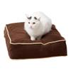 Happy Hounds Willow Rectangle Reversible Sherpa Pillow Cat Bed, Cocoa view 1