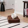 Happy Hounds Willow Rectangle Reversible Sherpa Pillow Cat Bed, Cocoa view 2