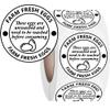 2 Inch Farm Fresh Eggs Carton Labels Farm Fresh Egg Unwashed Handling Labels Self Adhesive Packaging Stickers for Chicken,Quail,Egg Packaging Stickers,500 Pcs Per Pack view 1
