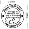 2 Inch Farm Fresh Eggs Carton Labels Farm Fresh Egg Unwashed Handling Labels Self Adhesive Packaging Stickers for Chicken,Quail,Egg Packaging Stickers,500 Pcs Per Pack view 2