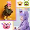 Aoriher 12 Pcs Monster Paper Hats Halloween Party Headbands for Boys Girls view 2