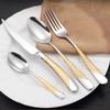 16 Piece Silverware Set For 4, 18 10 Stainless Steel Silverware Set, Modern Hammered Flatware Set, Knife/Fork/Spoon & Long Teaspoon Mirror-Polished Dishwasher Safe Cutlery view 1