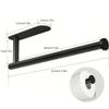 Kitchen Bathroom New Hot Fashion Self-Adhesive Tissue Roll Holder Portable Paper Towel Rack for Kitchen Bathroom Silver,Silver view 3