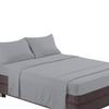 International Sheets Zipper Fitted Sheet - 4 Piece Sheet Set Olympic Queen Size 18" Deep Pocket, 1000 Thread Count 100% Egyptian Cotton Sateen Weave, Silver view 3