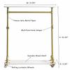 Child Clothing Rack, Kids Garment Rack Dress-up Closet, Rolling Pipe Open Clothes Rack with Storage Shelf, Industrial Wood Metal Clothes Organizer (two tiers one hanging rod kids garment rack) view 4