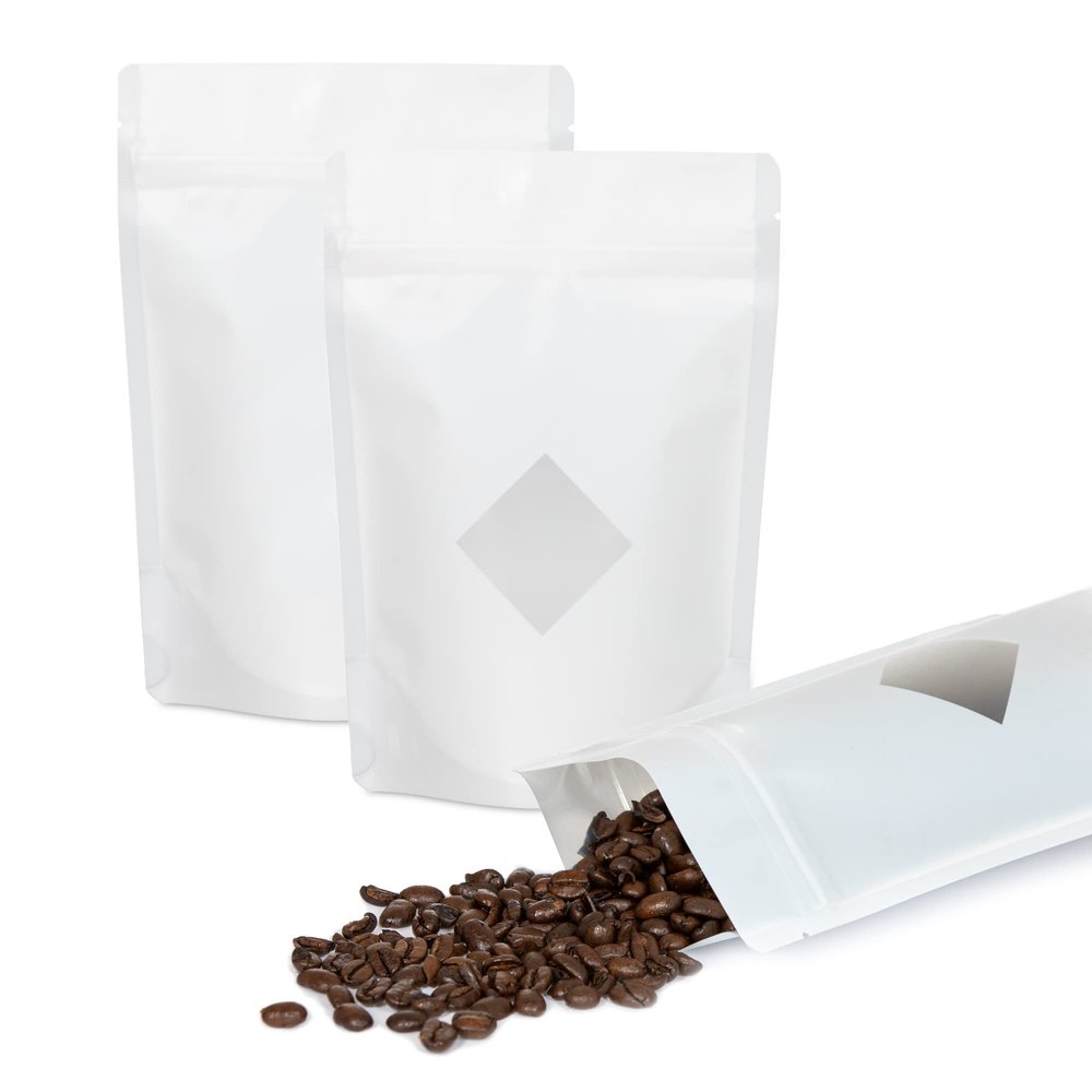 KWWN Mylar Bags for Food Storage Smell Proof Bag Food Storage Bags for Small Business Packaging Supplies Reusable Bags for Coffee Bean Storage Resealable Bags for Tea Storage Grove Bags Clear Mylar Bags Stand Up Pouches 5.1x7.2x3.2 inches (Small)