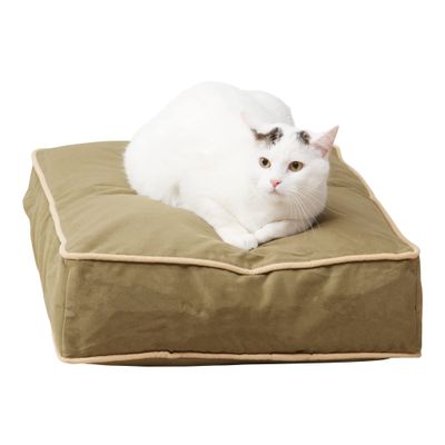 Happy Hounds Willow Rectangle Reversible Pillow Cat Bed, Moss