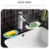 4pcs Silicone Soap Holders for Self-draining Storage Creative Soap Dish Stylish Design and Easy to Clean for Bathroom and Kitchen Use view 3