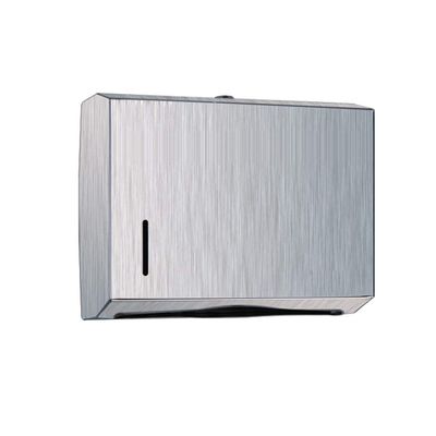 toilet tissue dispensers Stainless Steel Hand Towel Tray Bathroom Wall-mounted Paper Towel Rack Home Kitchen Free Punching Tray bathroom (Color : Silver)