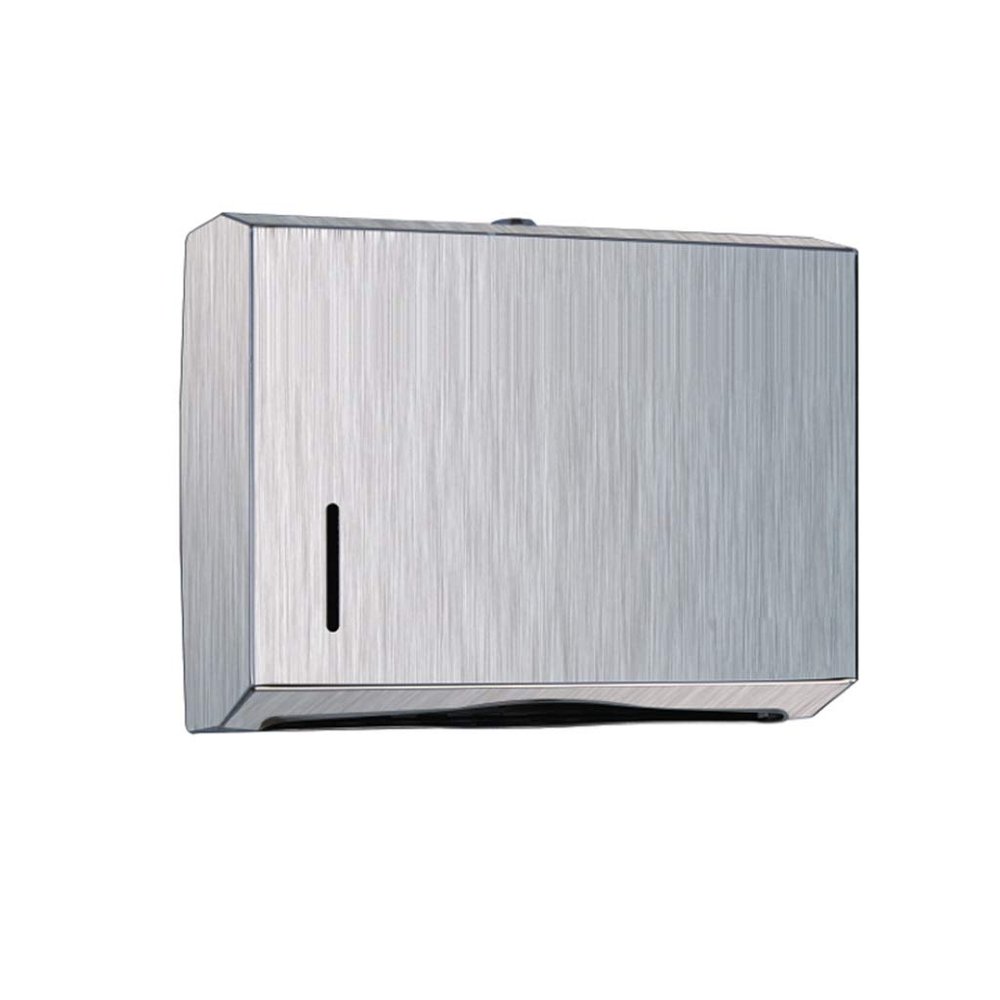 toilet tissue dispensers Stainless Steel Hand Towel Tray Bathroom Wall-mounted Paper Towel Rack Home Kitchen Free Punching Tray bathroom (Color : Silver)