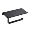 Aluminium Toilet Paper Rack Roll Paper Holder Waterproof Phone Holder Wall Mounted Punch Free Bath Soap Towel Shelf,Black,China view 1