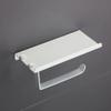 Aluminium Toilet Paper Rack Roll Paper Holder Waterproof Phone Holder Wall Mounted Punch Free Bath Soap Towel Shelf,White,China view 1