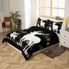 Camo American Flag Duvet Cover Twin Size, Green Deer Animal Family Trees Silhouette Natural Bedding Comforter with 1 Pillowcase, 2pcs USA Flag Camouflage Bedding Set for Kids Boys Room view 3