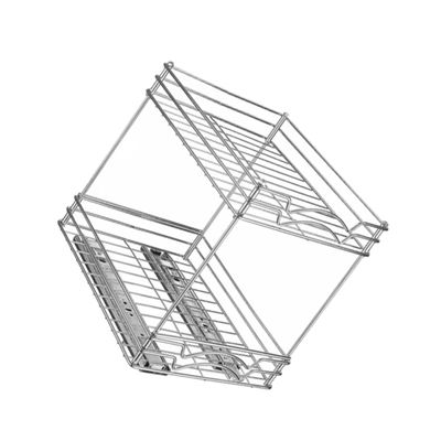 Cabilock Pull Out Spice Organizer Double Sliding Spice Rack for Kitchen Storage Metal Seasoning Holder Easy Installation Space-saving Design for Cabinets and Pantries