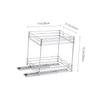 Cabilock Pull Out Spice Organizer Double Sliding Spice Rack for Kitchen Storage Metal Seasoning Holder Easy Installation Space-saving Design for Cabinets and Pantries view 2