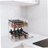 Cabilock Pull Out Spice Organizer Double Sliding Spice Rack for Kitchen Storage Metal Seasoning Holder Easy Installation Space-saving Design for Cabinets and Pantries view 3