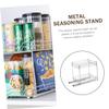 Cabilock Pull Out Spice Organizer Double Sliding Spice Rack for Kitchen Storage Metal Seasoning Holder Easy Installation Space-saving Design for Cabinets and Pantries view 4