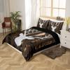 Camouflage USA Flag Bedding Comforter Full Size, Brown Camo Deer Antlers and Trees Print Natural Duvet Cover for Girls Teens Man Gift, American Flag Ultra Soft Bedding Set with 2 Pillowcases view 3