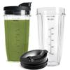 24OZ Cups BN401, SS101, BN400, BN800, BN801 For Ninja Nutri Blender, SS351, SS151 TWISTi DUO Replacement Cups, with Upgraded Sip and Seal Lids- Convenient to Drink Directly.(2 Pack) view 1