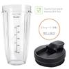 24OZ Cups BN401, SS101, BN400, BN800, BN801 For Ninja Nutri Blender, SS351, SS151 TWISTi DUO Replacement Cups, with Upgraded Sip and Seal Lids- Convenient to Drink Directly.(2 Pack) view 2