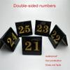 BAISHOP Table Numbers, Acrylic Triangle Table Number 1-100, Double-Sided V-Shaped Table Card Restaurant Cafe Bar Seating Table Number (Color : 1 to 50) view 3