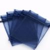 Jwenic 100 Count Sheer Organza Mesh Drawstring Gift Bags 5x7 Inch Navy Blue view 4