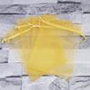 Jwenic Pack of 100 Sheer Organza Mesh Drawstring Gift Bags 5x7 Inch Gold view 2