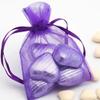 Jwenic 100 Count Sheer Organza Mesh Drawstring Gift Bags 4x6 Inch Purple view 2