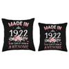 100 Year Old Vintage Made In 1922 100th Flower Birthday Gift Throw Pillow view 3