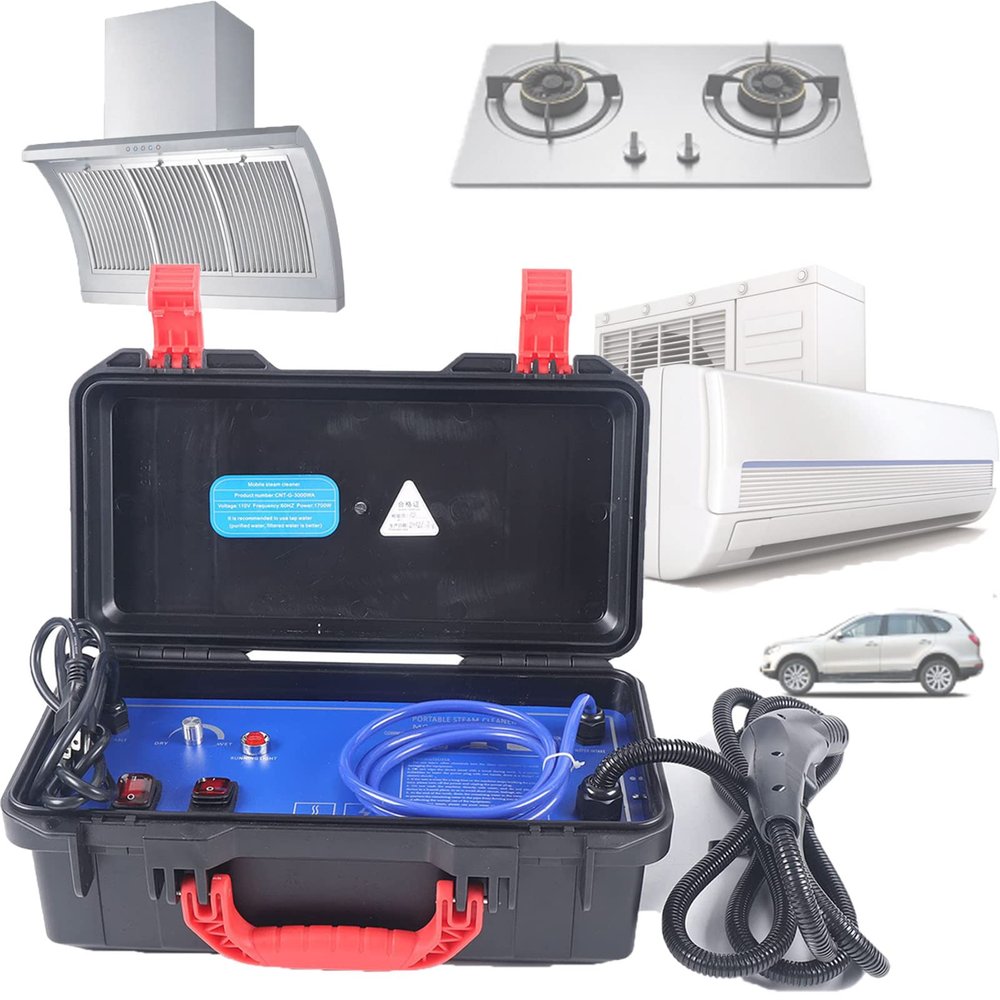 wzfdm High Temperature Portable Steam Cleaner for Furniture Car Household,3000W Electric High Pressure Steam Clean Mobile Cleaning Machine Power Steamer,110v#1700w