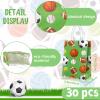 Lewtemi 30 Pcs Sports Party Favors Bags Football Goodie Gift Bag with Handles for Soccer Football Basketball Baseball, Sports Themed Gift Bags for Birthday Baby Shower Parties Supplies Decorations view 2