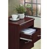72.75" Mahogany Brown Two Drawer with Ring Pull Nightstand view 3